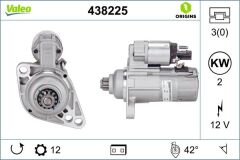 VALEO 438225 MARŞ MOTORU 12V 2KW 12DİŞ TRANSPORTER T6-PASSAT-GOLF VI-IBIZA 1.6TDI-2.0TDI 08 >