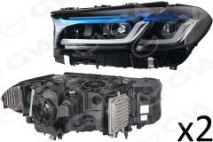 GVA 9107347 KOMPLE FAR SAG SOL SET MODIFIYE LCI-TIPI LASER-LIGHT BEYINLER UZERINDE BMW G30 2017>2019