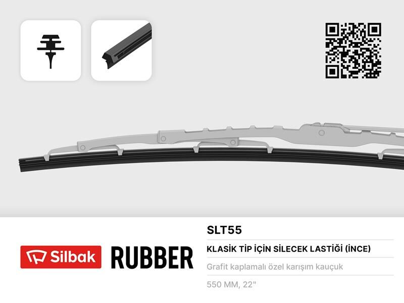SILBAK SLT55 SİLECEK LASTİĞİ 550MM TEL TAKILAN DUCATO ORJ.LASTİĞİ-MGN SÜRÜCÜ-BMW-AUDI-VW