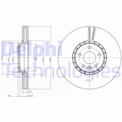 DELPHI BG9085 FREN DİSKİ ÖN VOLVO XC60 08> ÖLÇÜLER: 328x30x28