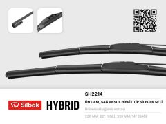 SILBAK SH2214 SILECEK SUPURGESI TAKIMI ON 550mm / 350mm HYUNDAI GETZ TB MUZ TIP