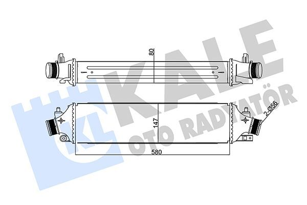 KALE 352415 TURBO RADYATÖRÜ İNTERCOOLER ALFA ROMEO GIULIETTA 10>20 1.4 TB 1.8 TB 2.0 JTDM