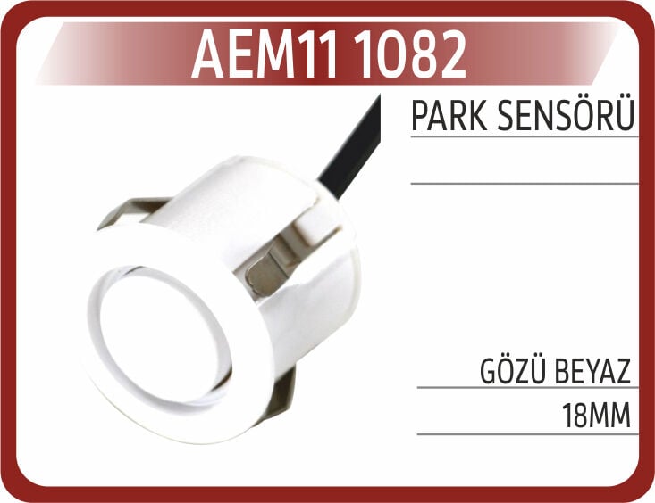 AEM11 1082 PARK SENSÖRÜ GÖZÜ BEYAZ 18MM
