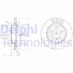 DELPHI BG3527C FREN DISKI ON BMW E46 E36 E85