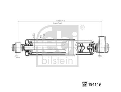 FEBI 194149 ÖN AMORTİSÖR L/R RENAULT MASTER-MOVANO 98-10 GAZLI