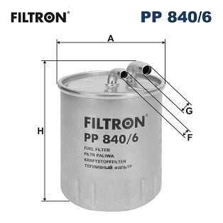 FILTRON PP840.6 YAKIT FILTRESI MERCEDES OM646 W203 W204 C219 W211 W221 W639 B906