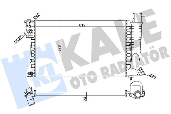 KALE 351810 RADYATÖR AL/MKNK XSARA 1.4-1.6-1.8-2.0 98 >00-ZX92 >-PEUGEOT 306 1.4-1.6-1.8 97 >98