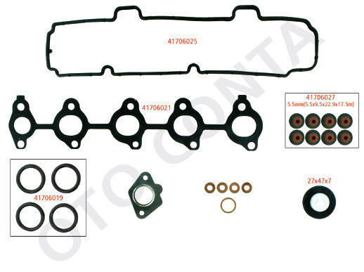 OTOCONTA 41706003 ÜST TAKIM CONTASI P107-P206-P307-BIPPER-NEMO-FIESTA-FUSION 1.4HDI DV4 TEFLON KEÇELİ SKC SİZ