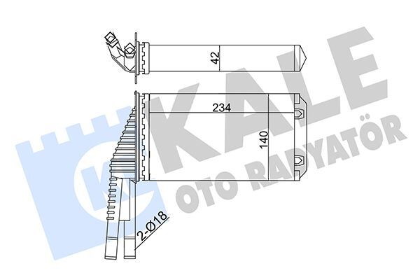KALE 355265 KALORİFER MEKANİK CITROEN C1-C1 II-PEUGEOT 107-TOYOTA AYGO KALORİFER