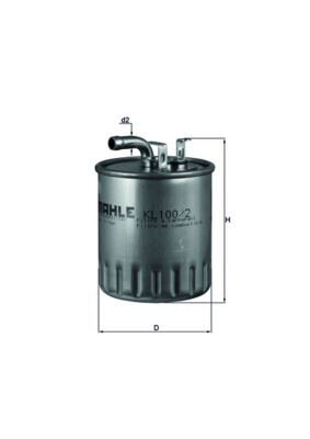 MAHLE KL100.2 YAKIT FILTRESI MERCEDES OM668 OM611 W168 W414 W638 B901>B905