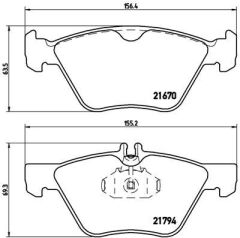 BREMBO P50026 FREN BALATASI ON MERCEDES W210 W211 S211 C208 A208