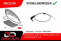 DEKAR DK2230 MOTOR KAPUT AÇMA TELİ PARTNER-BERLİNGO III 08>18