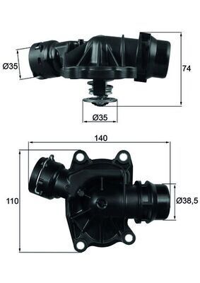 MAHLE TI233.88 TERMOSTAT 88 C BMW M57 E46 E39 E38 E53 . LAND ROVER RANGE ROVER III 306D1 L322