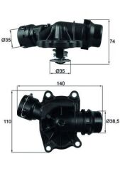 MAHLE TI233.88 TERMOSTAT 88 C BMW M57 E46 E39 E38 E53 . LAND ROVER RANGE ROVER III 306D1 L322