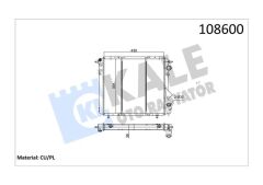 KALE 0509042PA RADYATÖR R19 1.4 GTD-1.6 KARBÜRATÖRLÜ 2 SIRA CU PL SİSTEM