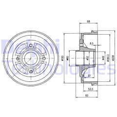 DELPHI BF272 ARKA FREN KAMPANASI RENAULT R9-R11-R19 CLIO I 91> TWINGO 96>