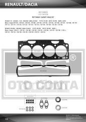OTOCONTA 40134003 ÜST TAKIM CONTA CLIO I 91> 1.8 LAGUNA-MEGANE I 95> 1.8-2.0 F3P 710/F3P 714 KEÇELİ SKC STD SUBAP LASTİKLİ