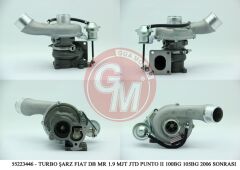 GUA 40615 TURBO ŞARJ FIAT DOBLO MARİA 1.9 MJT JTD PUNTO II STİLO 100BG 105BG 2006 SONRASI
