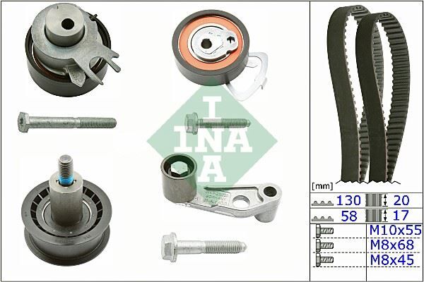 INA 530036010 TRİGER SETİ 130x20 POLO-CORDOBA-GOLF4-FABIA-BORA 1.4-1.6 16V BCB-BBY-BUD-BBZ-BKY-AHW-AJV-AZD-CGGB