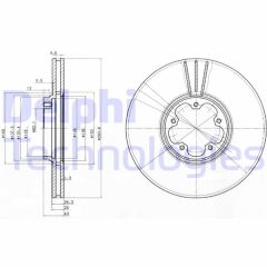 DELPHI BG3504 ÖN FREN AYNASI TRANSİT V184 00 > ARKADAN ÇEKİŞLİ 294x24.3x5DLxHAVALI