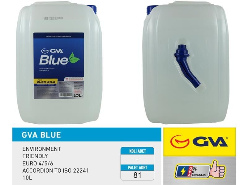 GVA BLUE SIVISI 10 LT EURO 4-5 / BİNEK EURO 6 HUNİLİ AMBALAJ
