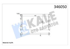 KALE 346050 RADYATÖR GOLF 3-LUPO-POLO CLASIC-CADDY 2-CORDOBA-IBIZA II-1.6-2.0 16V-1.9 TDI AC MEK AL/PL/BRZ