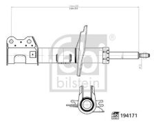 FEBI 194171 ÖN AMORTİSÖR SOL PEUGEOT BIPPER 08> CITROEN NEMO 08> FIORINO 08> GAZLI 1609616780 KYB:339775
