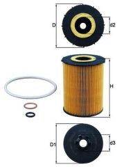 MAHLE OX636D YAG FILTRESI BMW N62 E60 E61 E63 E64 E65 E66 E70