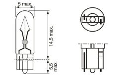BOSCH 1987302824 1987302931 AMPUL ECO 12V 1.2W KÜÇÜK DİPSİZ GÖSTERGE DUYSUZ W2x4.6d
