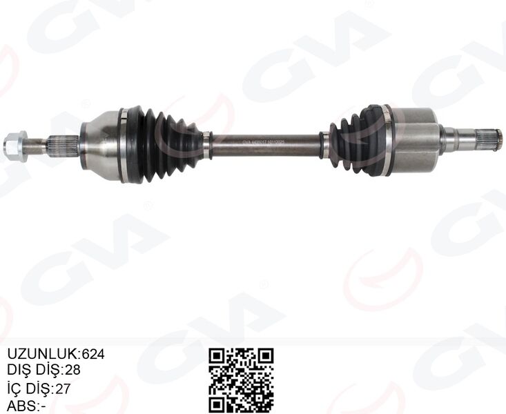 GVA 4435017 ÖN AKS KOMPLE SOL FOCUS III 14>17 1.5 TDCI DIZEL POWERSWIFT