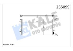KALE 050ABC065 KLİMA RADYATÖRÜ KONDENSER RENAULT FLUENCE 09> MEGANE III 09> SCENIC III 09> 1.2TCe 1.5dCi 1.6 1.9dCi 2.0 MÜŞÜRSÜZ