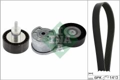 INA 529055010 V KAYIŞ GERGİ KÜTÜĞÜV KAYIŞ 6PK 1413 AVARE RULMAN GK2Q 19A216 AA FORD TRANSİT 18> 2.0 ECOBLUE 6PK 1413