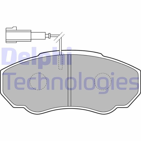 DELPHI LP1750 ÖN FREN BALATASI FİŞLİ PEUGEOT BOXER-CITROEN JUMPER-FIAT DUCATO 01>06 KÜÇÜK TİP