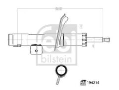 FEBI 194214 ÖN AMORTİSÖR SAĞ PARTNER-BERLINGO 1996>2009 P306 1994-2002 XSARA 1997-2005 GAZLI