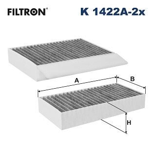 FILTRON K1422A-2X POLEN FILTRESI TAKIMI MERCEDES W166 X166 C292 KARBONLU