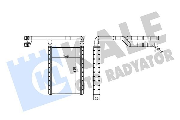 KALE 355205 KALORİFER RADYATÖRÜ FORD TRANSİT-CUSTOM 14>