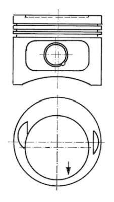KOLBEN 93968600 PISTON SEGMAN STD 95.50mm MERCEDES M102 W201 W123 W124 W460 22 PIM