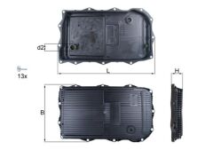 MAHLE HX184KIT OTOMATIK SANZIMAN YAG KARTERI GA8HP45Z BMW F20 F45 F30 F10 F01 E84 F25 E70 . LAND ROVER DEFENDER L 663 L319 RANGE ROVER III L322 L494 . JAGUAR XE X760 F-TYPE X752