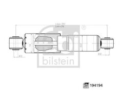 FEBI 194194 ARKA AMORTİSÖR SAĞ-SOL RENAULT KANGOO 97> 750 KG GAZLI