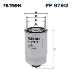 FILTRON PP979.2 YAKIT FİLTRESİ KIA SPORTAGE 2.0L D4EA 04-10 / CEED 1.4L 1.6L CRDi 12-> / CERATO 1.5L 05-> / HYUNDAI İ20 1.4L CRDİ 15-> / TUCSON D4EA 04-10 / İ10 1.1L D3FA 08-> / SANTA FE 01-06