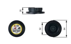 GATES RC246 RADYATOR YEDEK SU DEPOSU KAPAGI LAND ROVER DISCOVERY III-IV L319 FREELANDER I L314 RANGE ROVER L320 L322