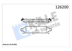 KALE 020CAC030 TURBO RADYATÖRÜ INTERCOOLER FORD TRANSİT 01> 2.4 TDCİ