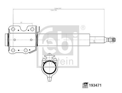 FEBI 193471 AMORTISOR ON GAZLI MERCEDES SPRINTER B901>B904 . VW LT 28-35-46