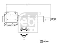 FEBI 193471 AMORTISOR ON GAZLI MERCEDES SPRINTER B901>B904 . VW LT 28-35-46