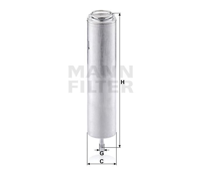 MANN WK5002 YAKIT FILTRESI BMW M47 N47 M57 N57 E81 E82 E87 E88 E60 E61 F07 F10 F06 E65 E66 F01 E70 F15 E71 F16