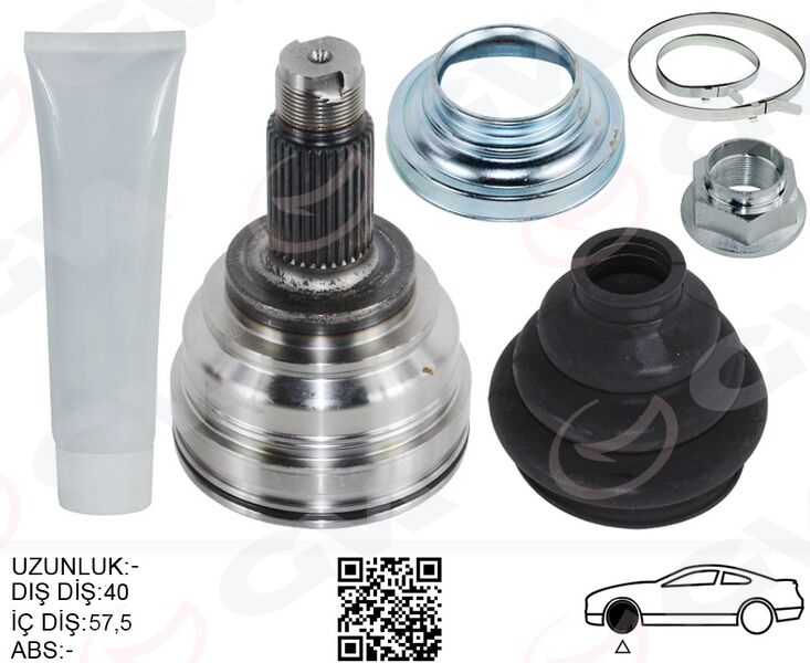 GVA 4499015K AKS KAFASI DIŞ ARKA SAĞ/SOL BMW X5 E53 00>07 141.5MM