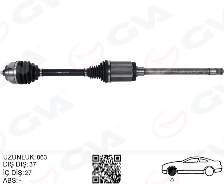 GVA 4499112 KOMPLE AKS ÖN SAĞ BMW F10 F12 F13 F06 xDrıve 863MM
