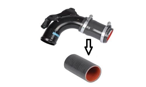 OTOZONE HOB3295 TURBO HORTUMU ARA SİLİKON HORTUM FORD FOCUS-CMAX-CONNECT VOLVO-S40-S60 12> 1.5-1.6 TDCİ
