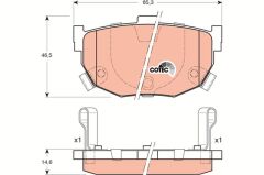 TRW GDB3170 ARKA BALATA ELANTRA 2.0-1.8-1.6 2.0 CRDİ 96 >01 > 7.06 COUPE 1.6I 16V 97-02 -2.0 02 >8.09