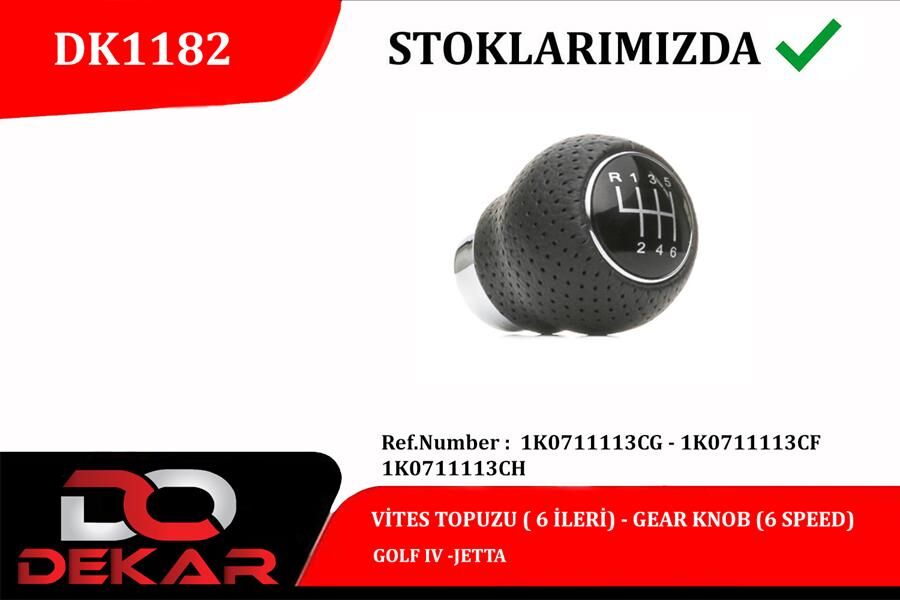 DEKAR DK1182 VİTES TOPUZU 6 İLERİ GOLF IV -JETTA